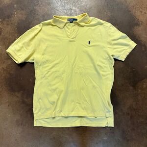 Polo Ralph Lauren Polo Shirt Short Sleeve Classic Fit Yellow‎ Cotton L